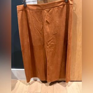 Faux Suede MIDI Skirt
